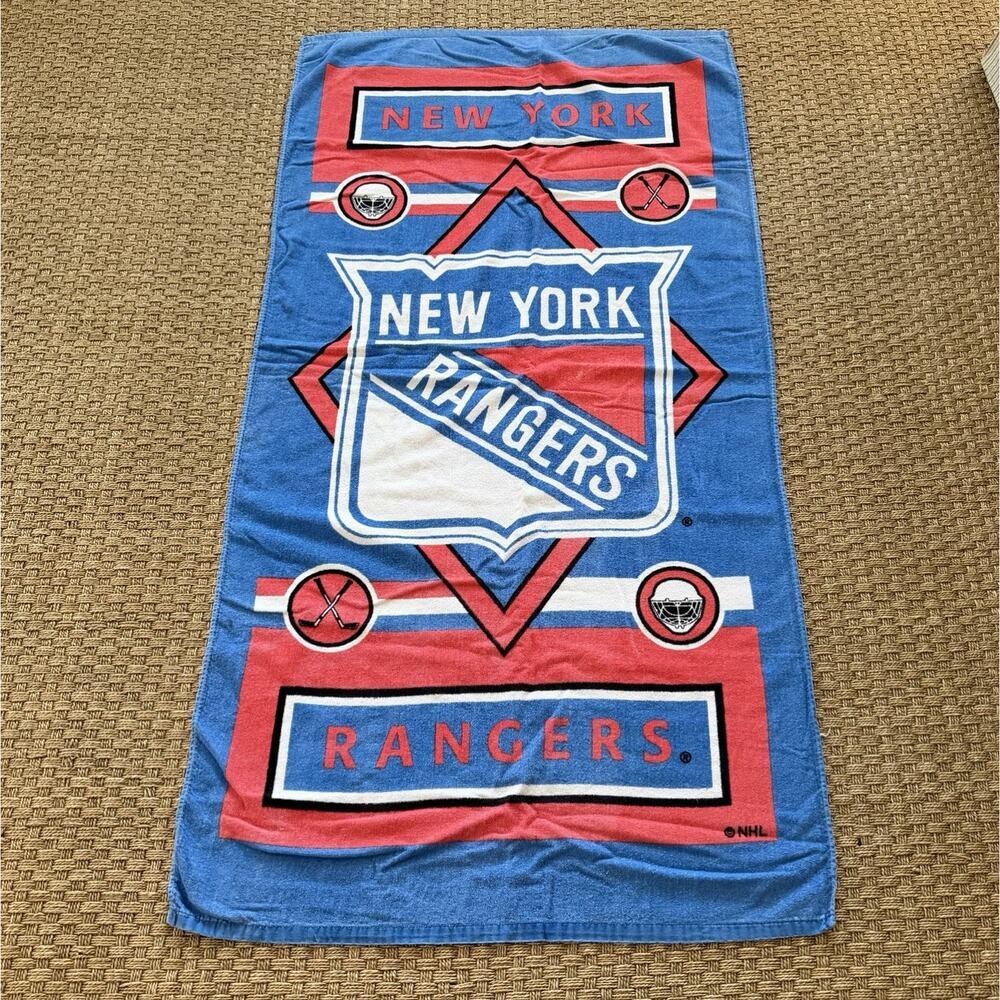Vintage New York Rangers NHL Hockey Beach Towel 29” X 56”